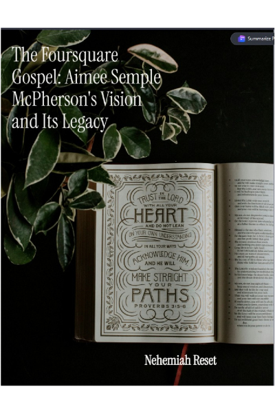 Book cover showing the title 'The Foursquare Gospel