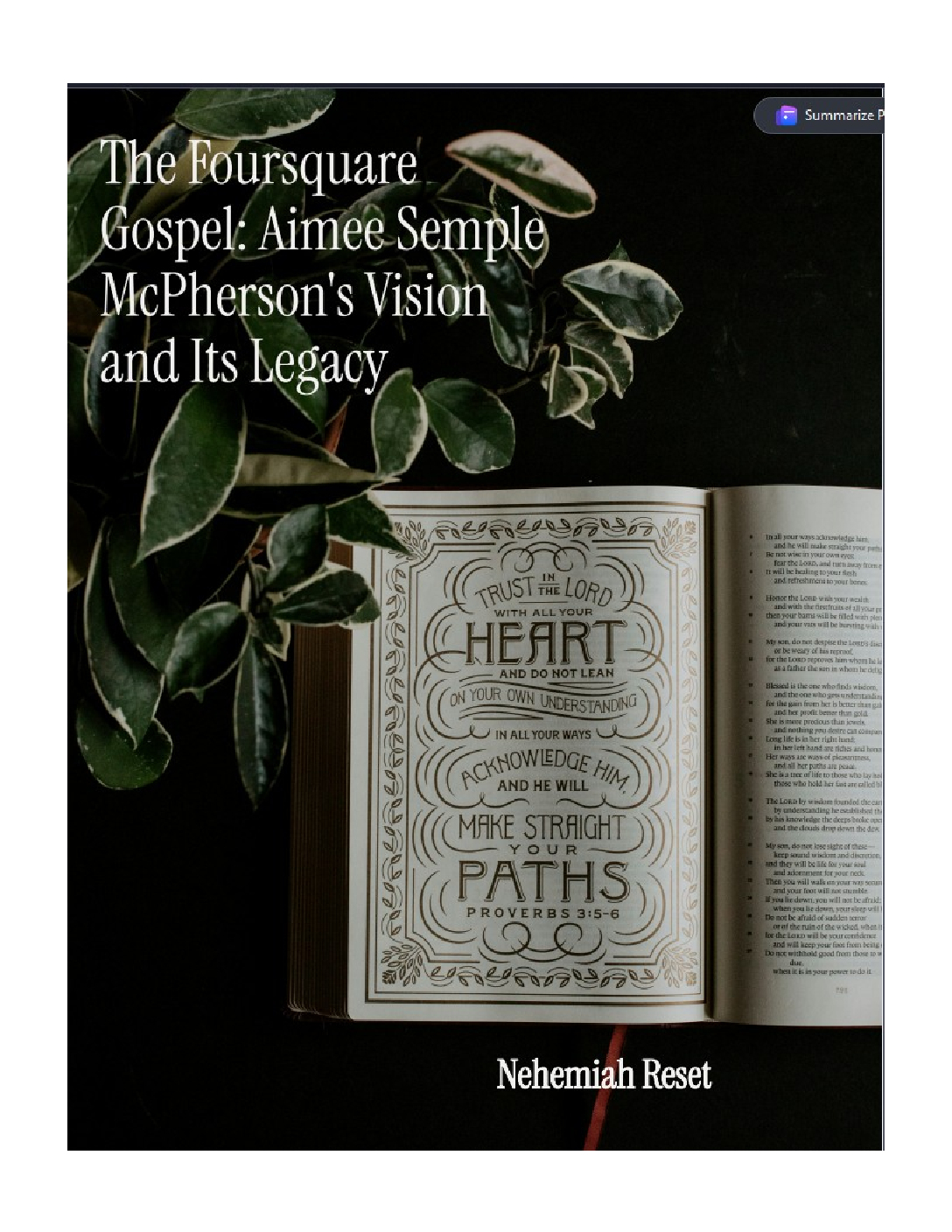 Almee Semple McPherson Book cover showing the title 'The Foursquare Gospel