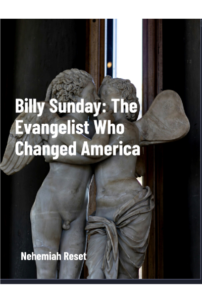 Book cover showing two embracing cherubs in a marble statue; title