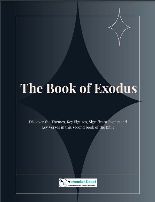 Book cover for 'The Book of Exodus' with subtitle about themes