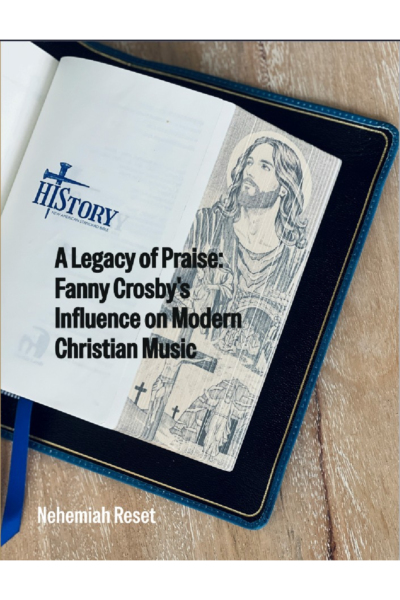 Open magazine/page with a feature titled 'A Legacy of Praise