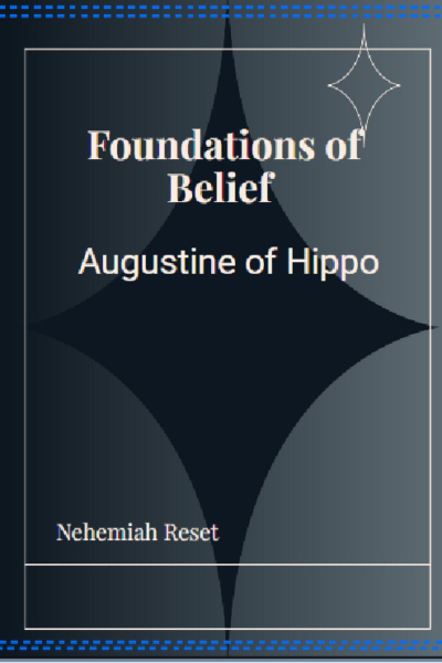 Book cover showing the title 'Foundations of Belief' by Augustine of Hippo
