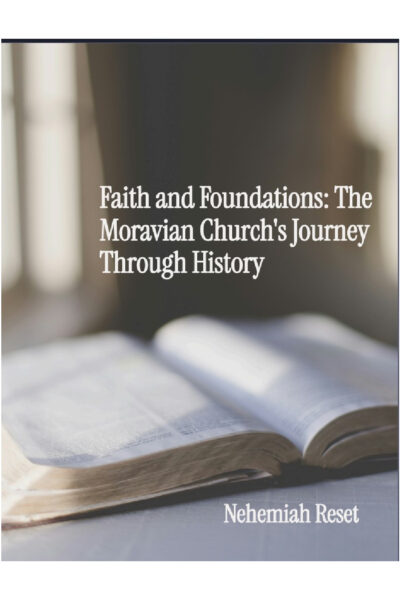 Book cover featuring an open book with the title 'Faith and Foundations