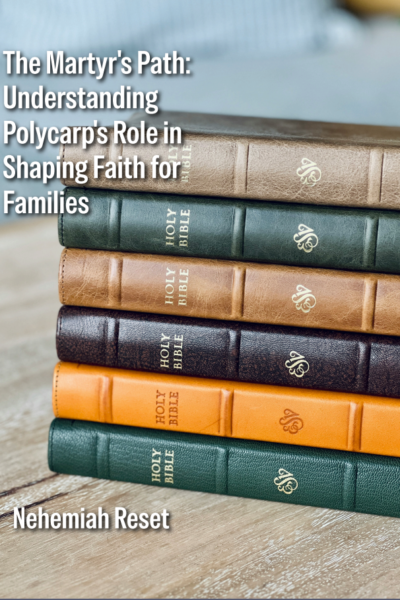 Stack of colorful Holy Bible volumes on a wooden surface with the overlaid title