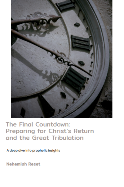 Close-up of a weathered clock face with ornate hands approaching midnight